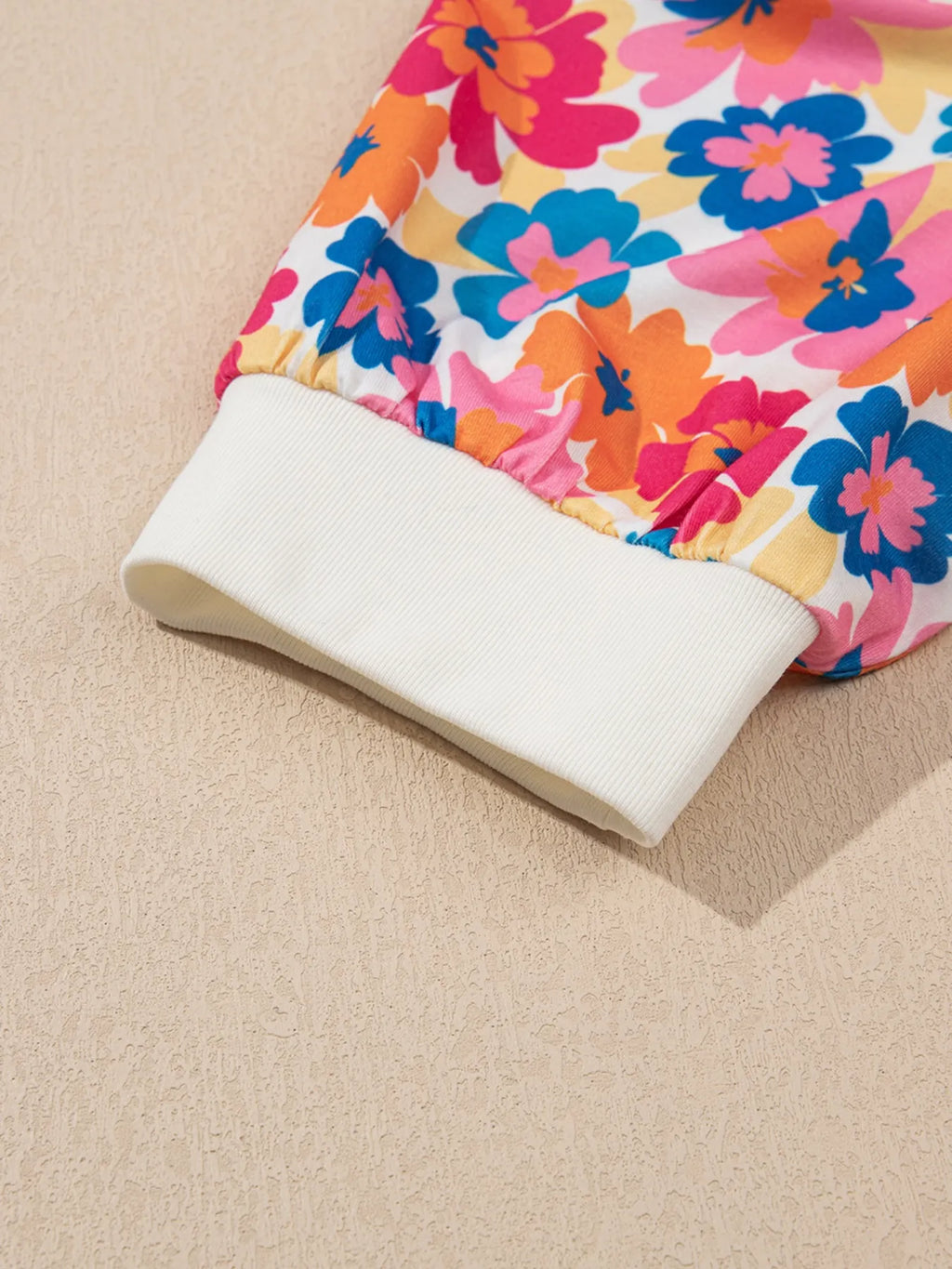 Floral Puff Sleeve Round Neck T-Shirt