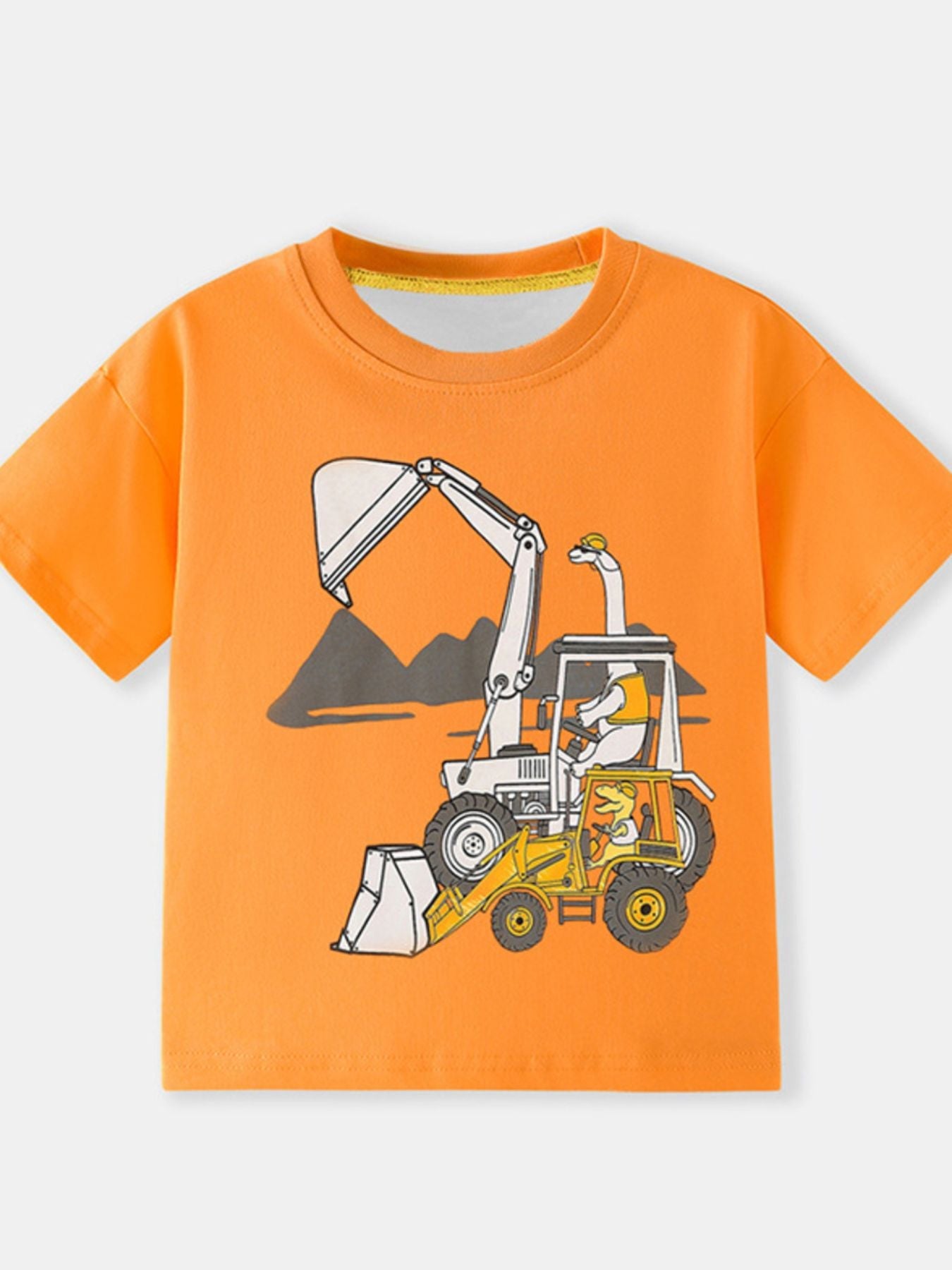 Children's Excavator Graphic Short Sleeve T-Shirt