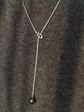 Alloy Pearl Drop Y-Necklace
