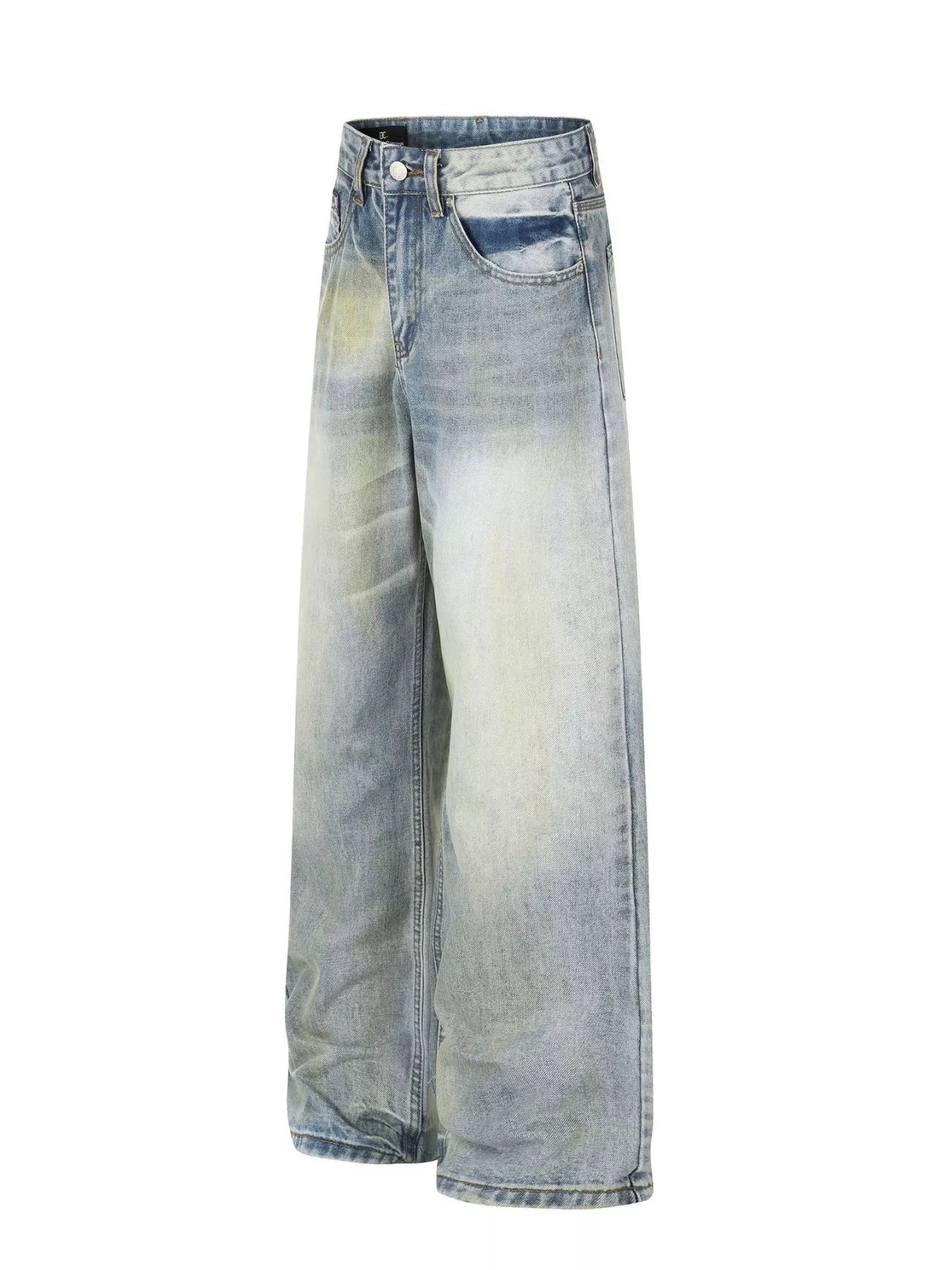 Men's Vintage Wash Wide Leg Jeans