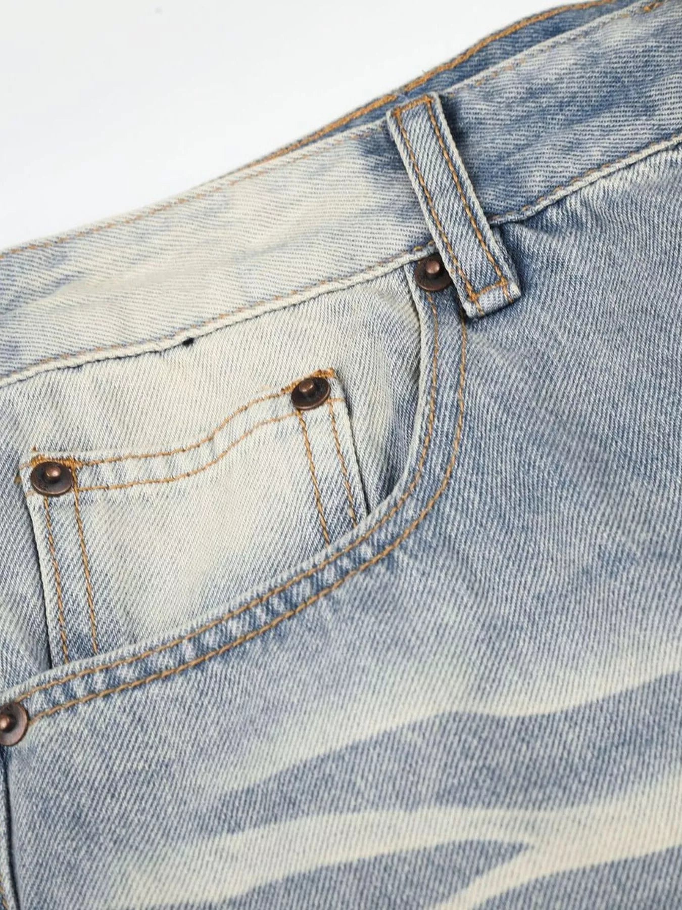 Men's Full Size Vintage Wash Wide Leg Jeans Plus Size