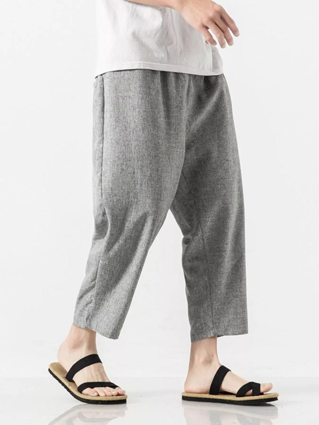Men's Plus Size Casual Cropped Pants