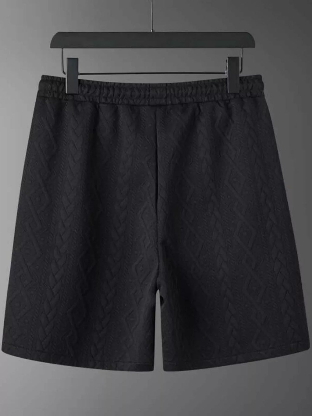Men's Textured Knit Short Sleeve Polo & Shorts Set