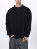 Men's Textured Long Sleeve Knit Top