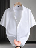 Men's Plus Size Button Up Short Sleeve Shirt