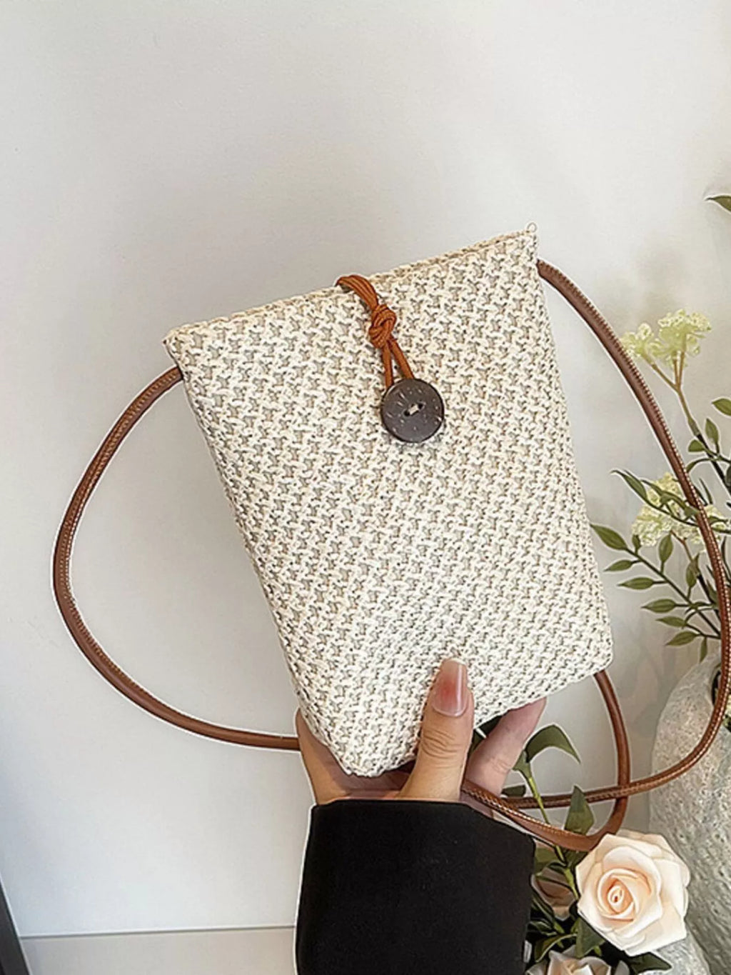 Woven Texture Crossbody Bag