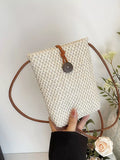 Woven Texture Crossbody Bag