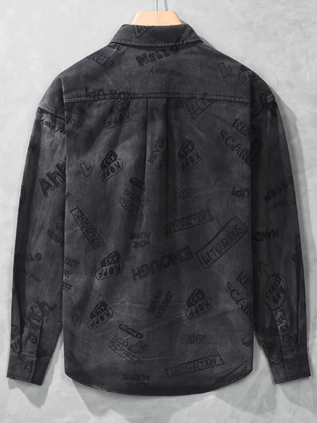 Men's Plus Size Button Up Long Sleeve Shirt