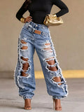Distressed Loose Fit Jeans