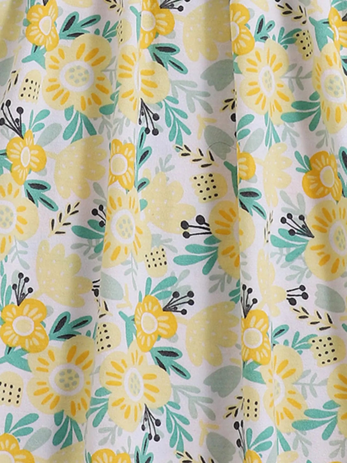 Children's Floral Print Spaghetti Strap Dress