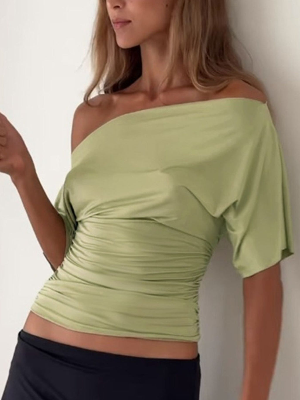 One Shoulder Short Sleeve T-Shirt