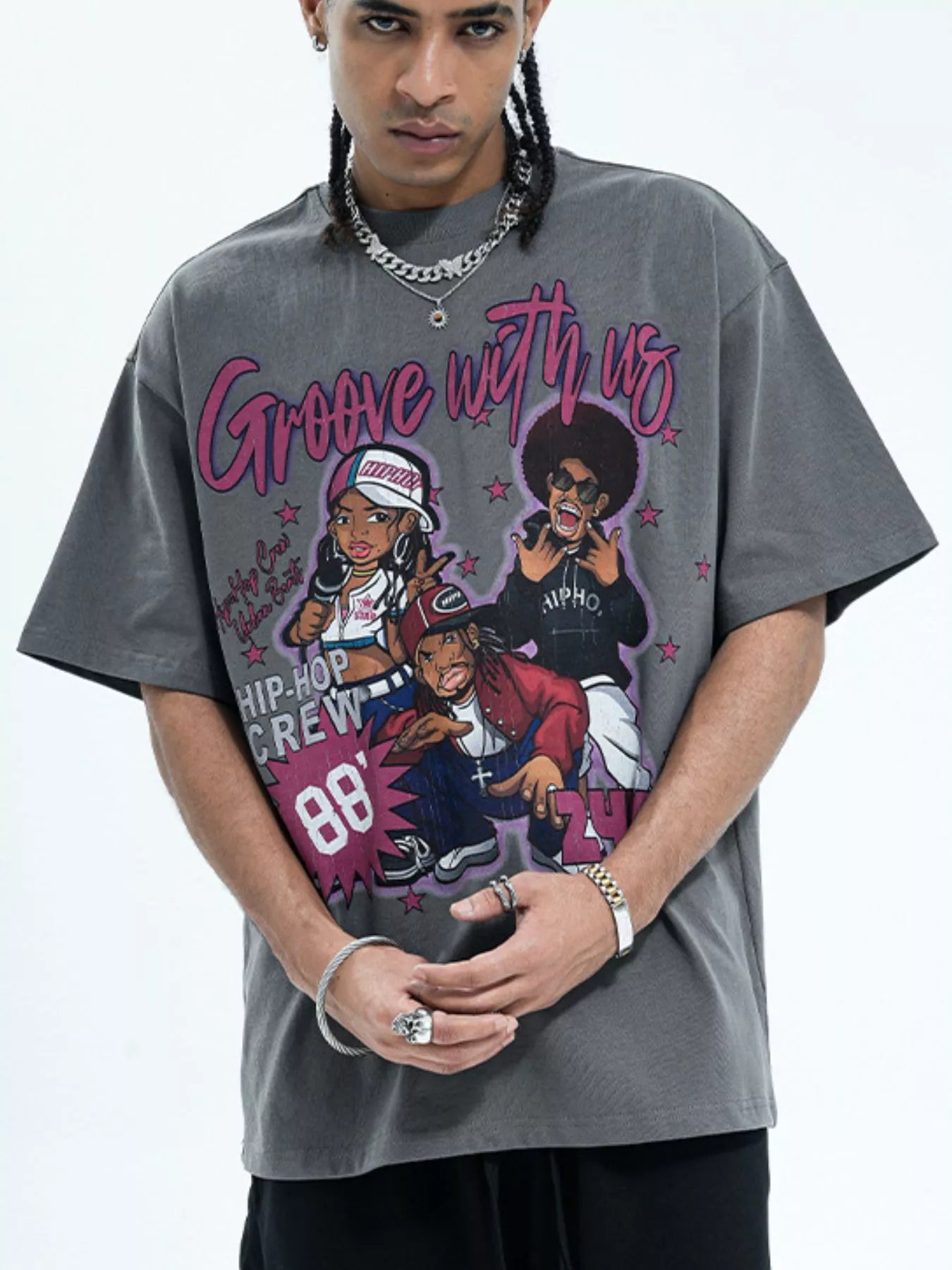 Men's Graphic Round Neck Half Sleeve T-Shirt