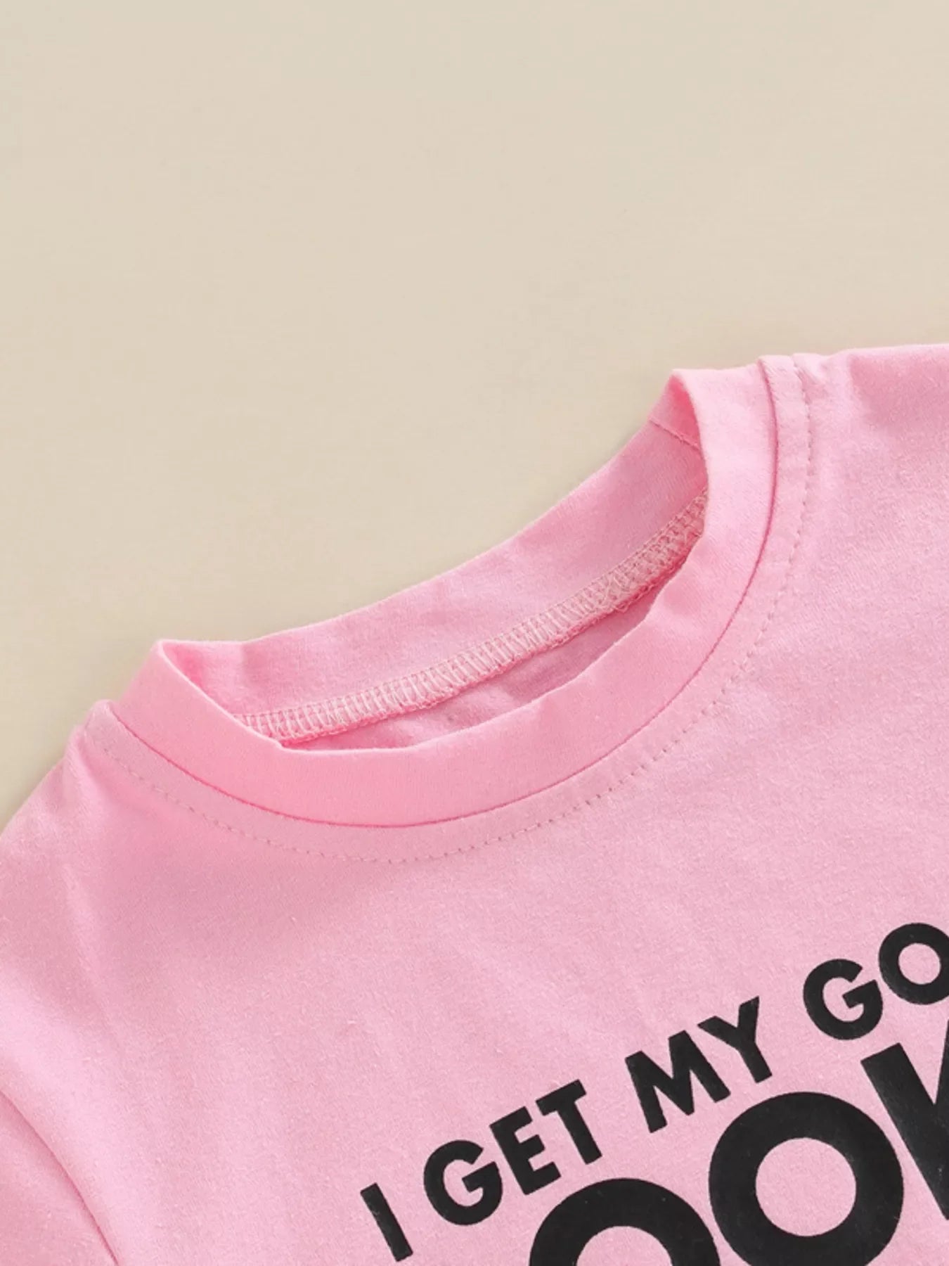Children's Letter Tee & Ripped Denim Shorts Set