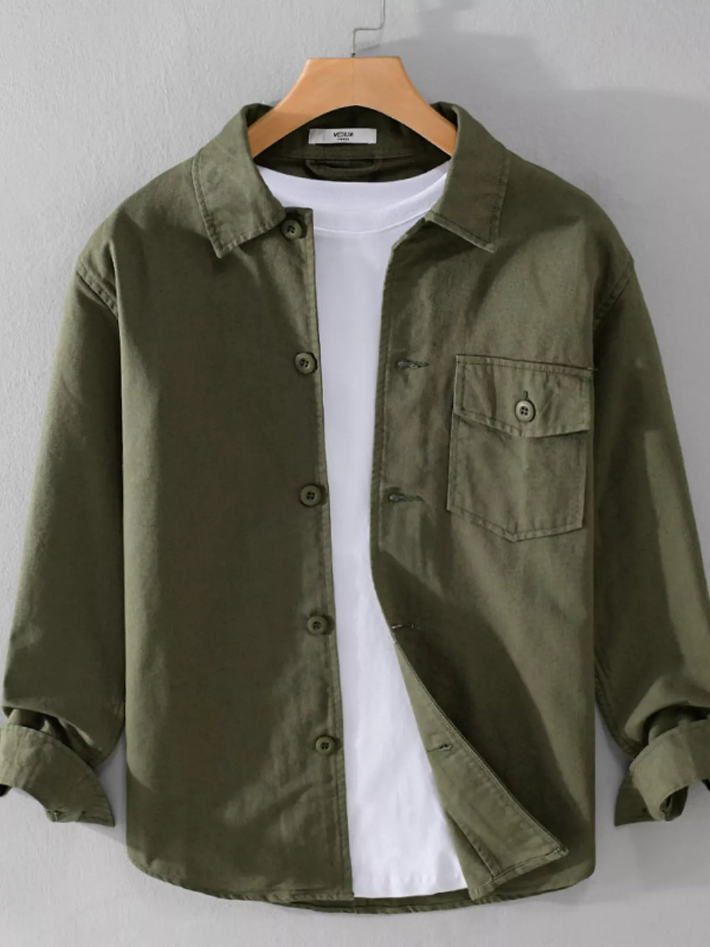 Men's Plus Size Button Up Long Sleeve Shirt