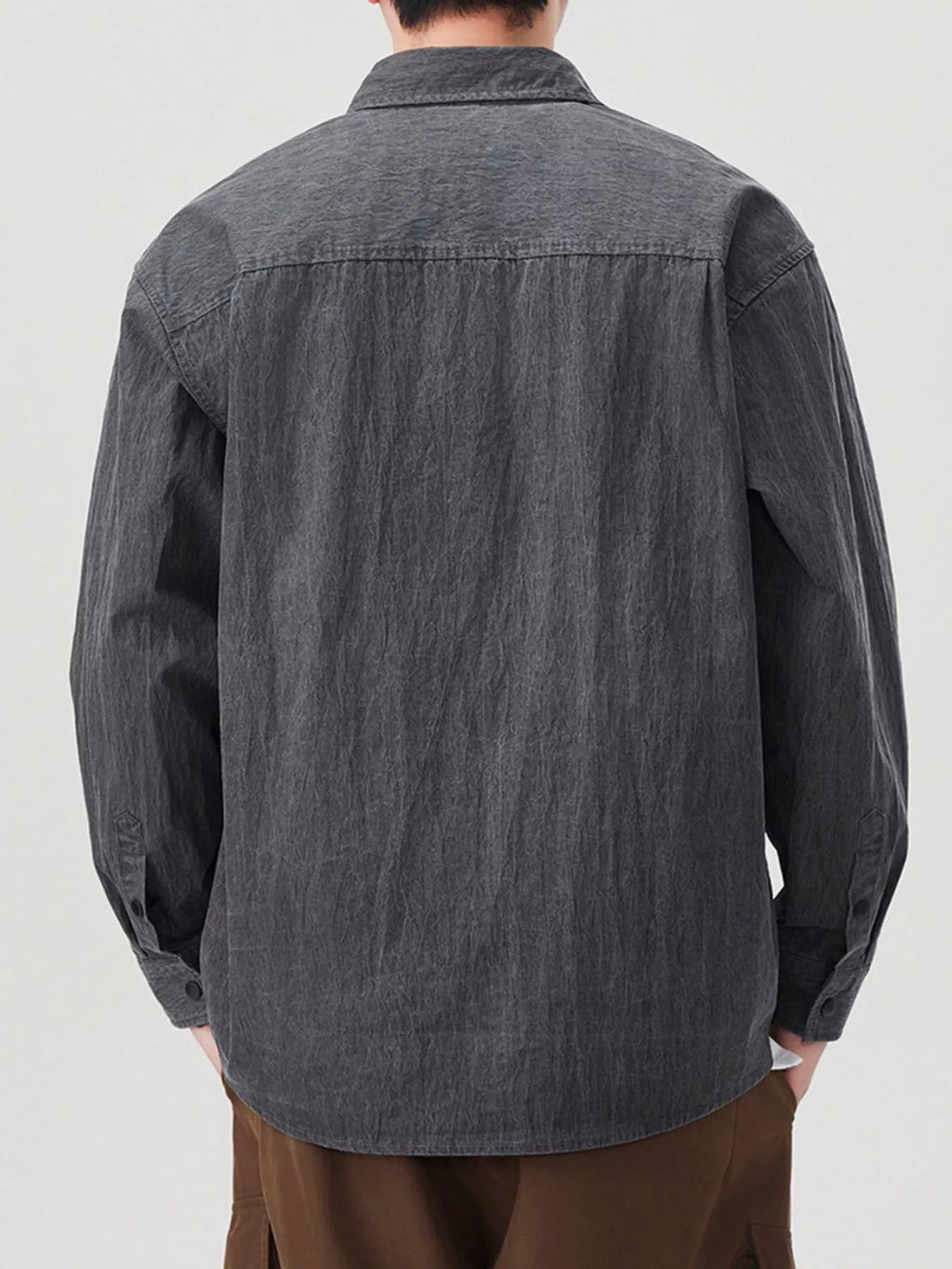 Men's Plus Size Button Up Long Sleeve Shirt