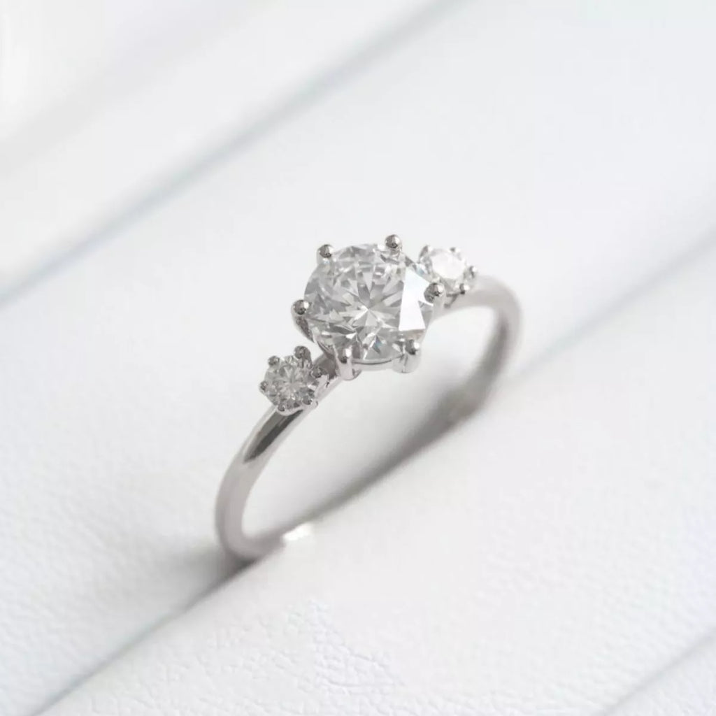 925 Sterling Silver Moissanite Ring