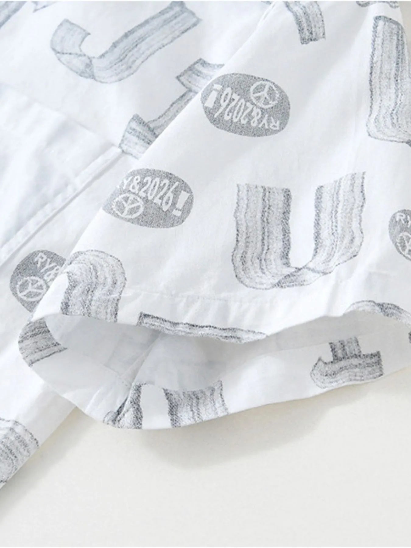 Men's Plus Size Printed Button Up Short Sleeve Shirt
