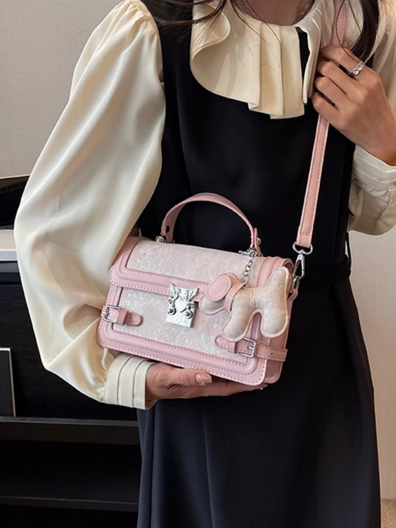 Adjustable Strap Flap Crossbody Bag