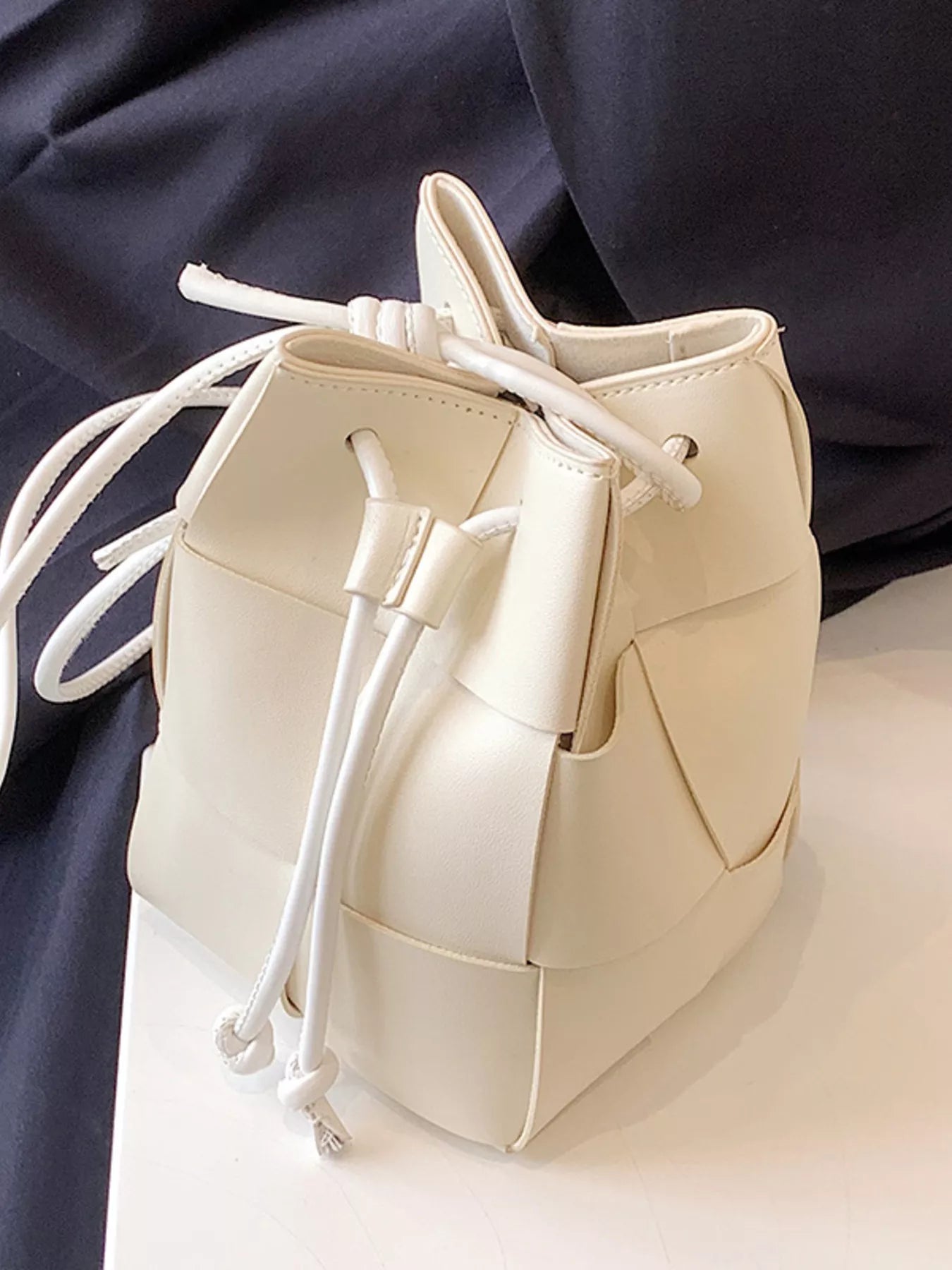 Woven Bucket Crossbody Bag