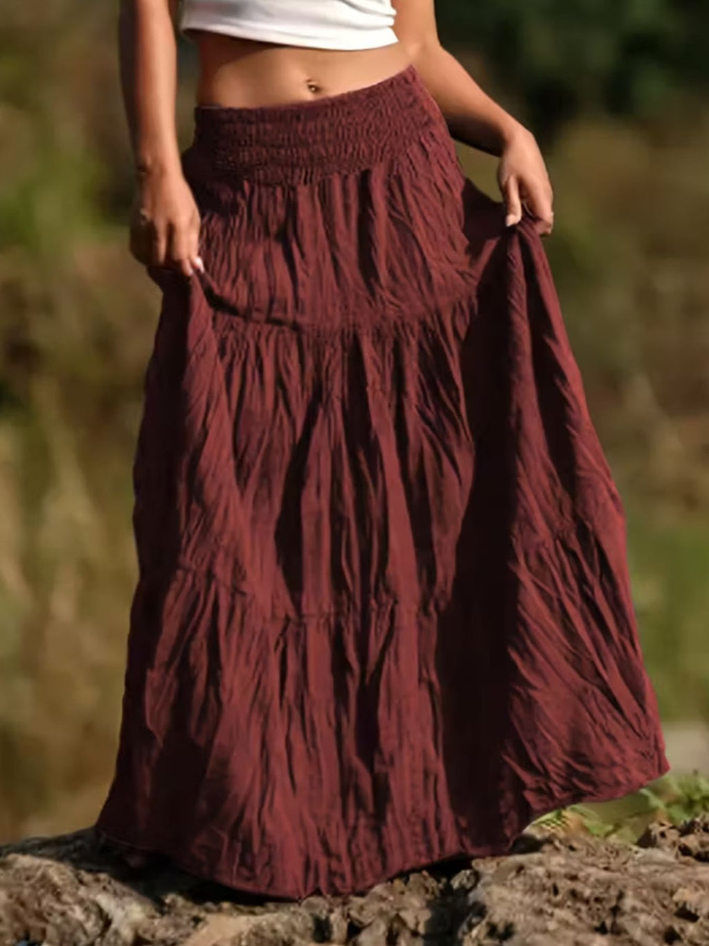 Tiered Maxi Skirt