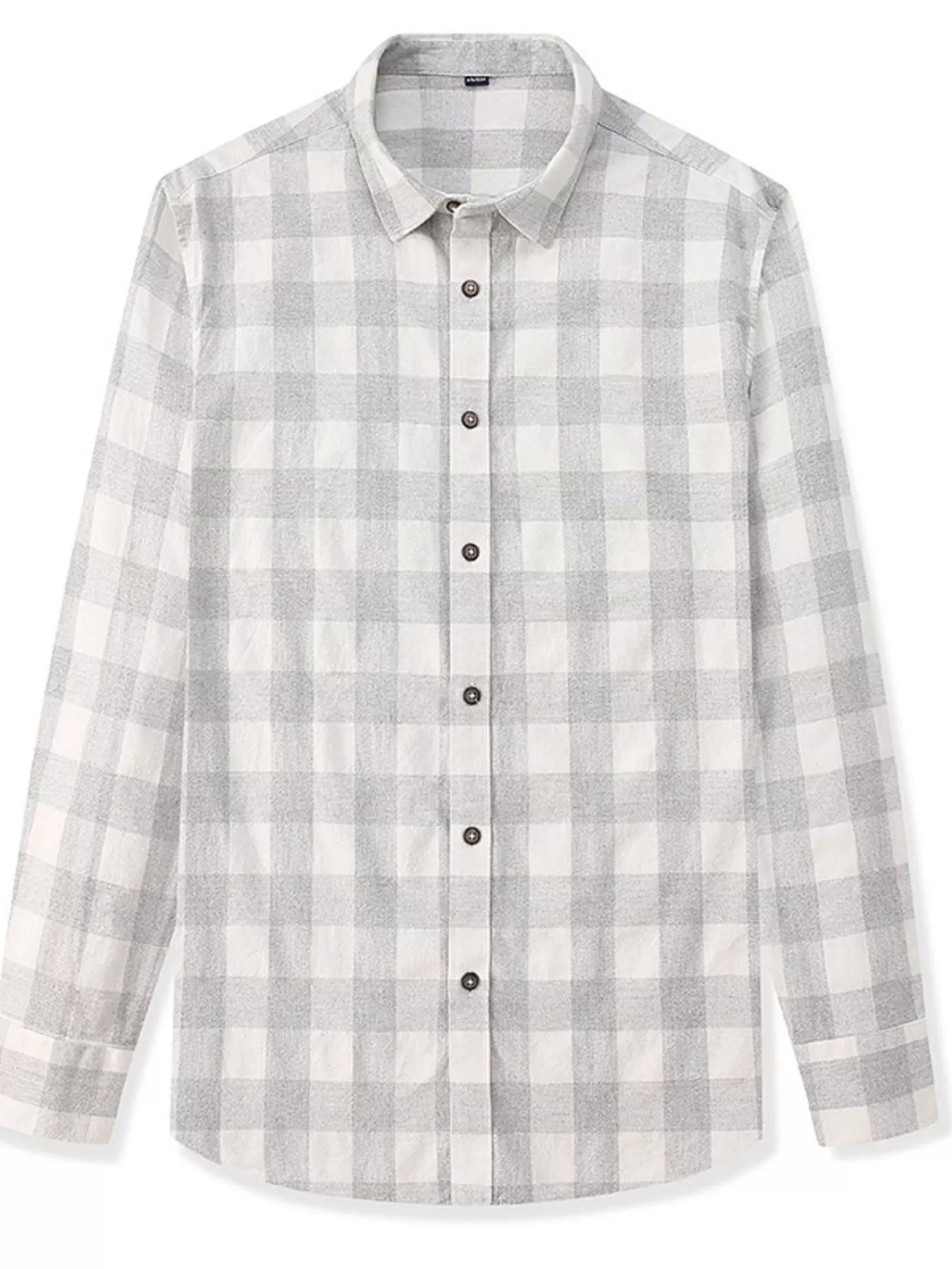 Men's Full Size Casual Plaid Button Up Shirt Plus Size