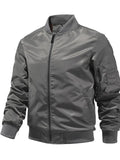 Men's Full Size Zip Up Long Sleeve Jacket Plus Size