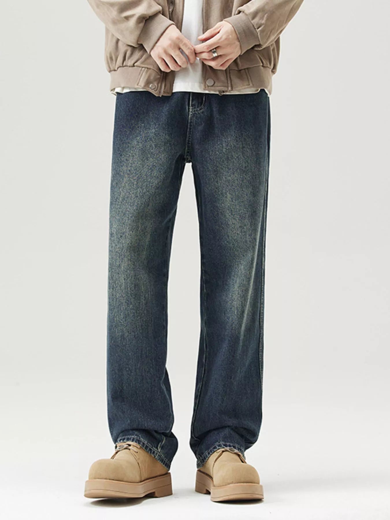 Men's Vintage Wash Relaxed Fit Jeans