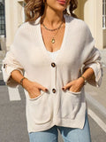 Oversized Knit Button-Down Cardigan