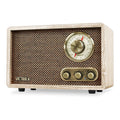 Victrola Retro Wood Bluetooth Radio with Built-in Speakers Elegant & Vintage Design Rotary AM/FM Tuning Dial Wireless Streaming Natural