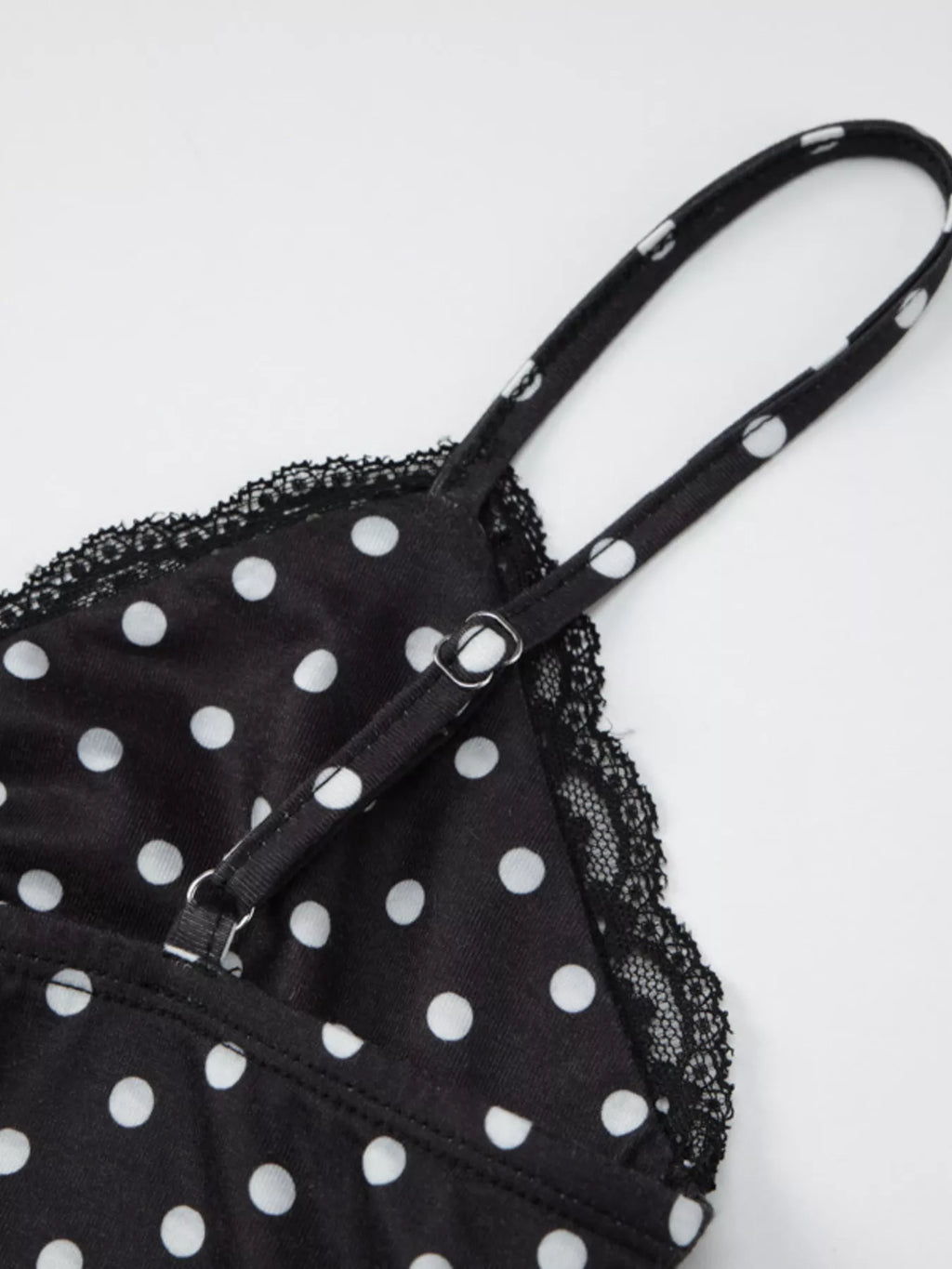 Polka Dot Lace Trim Cami
