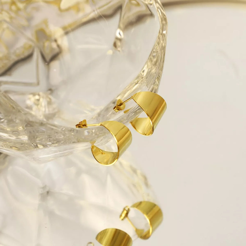 18K Gold-Plated Stud Earrings