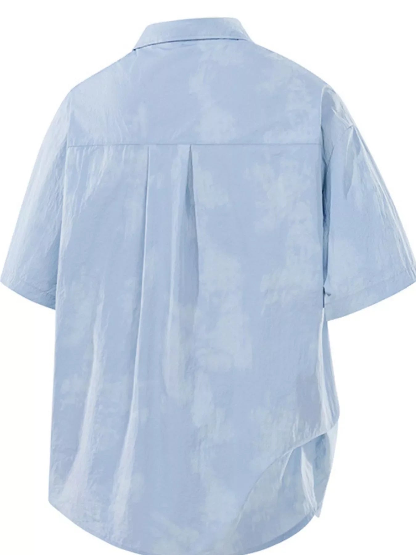Men's Plus Size Tie-Dye Print Casual Short Sleeve Shirt