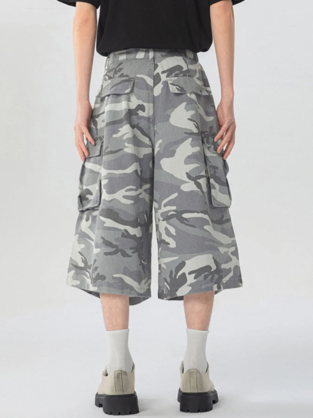 Men's Urban Camo Wide Leg Cargo Pants
