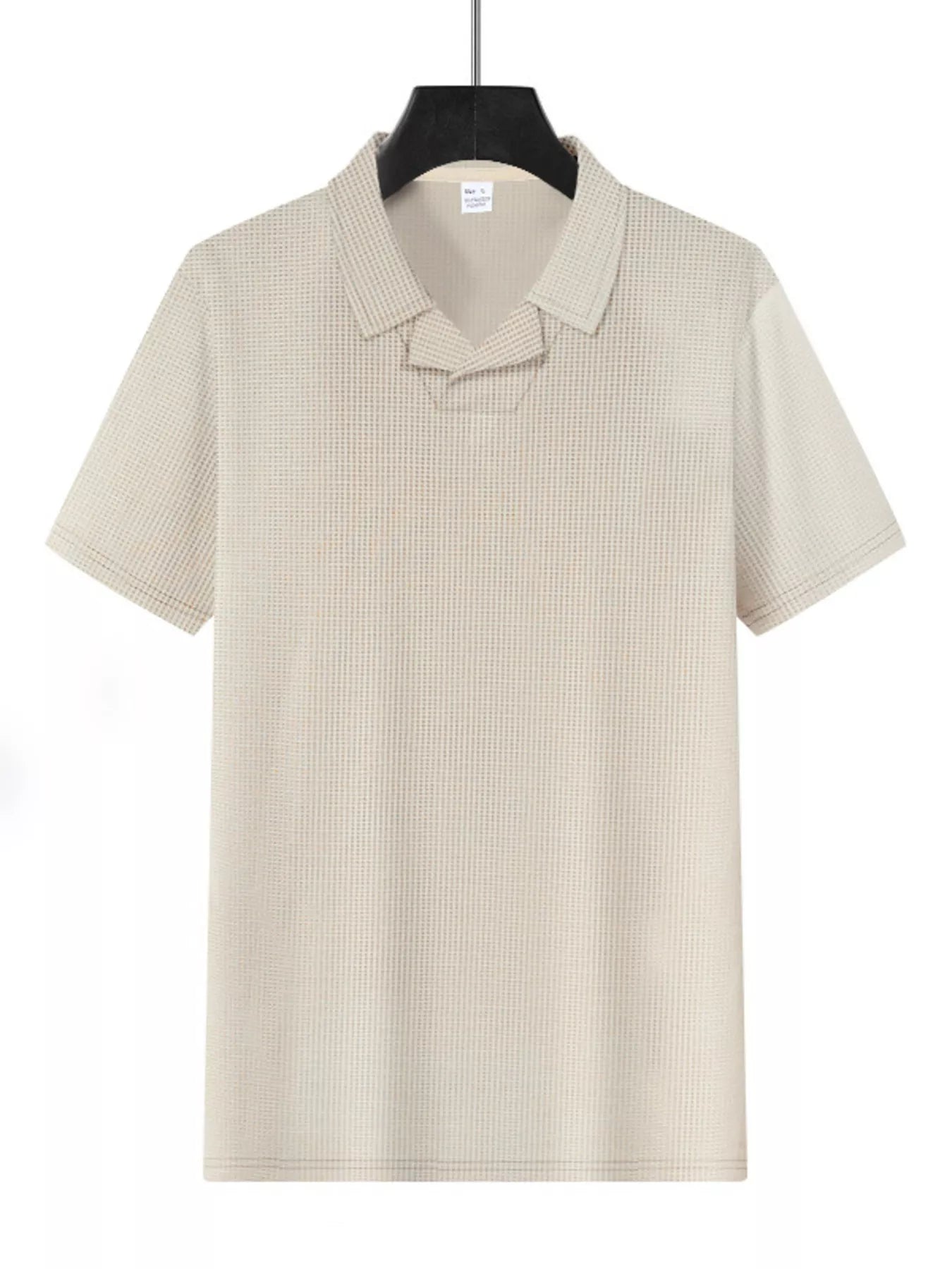 Men's Full Size Casual Short Sleeve Polo and Shorts Set Plus Size