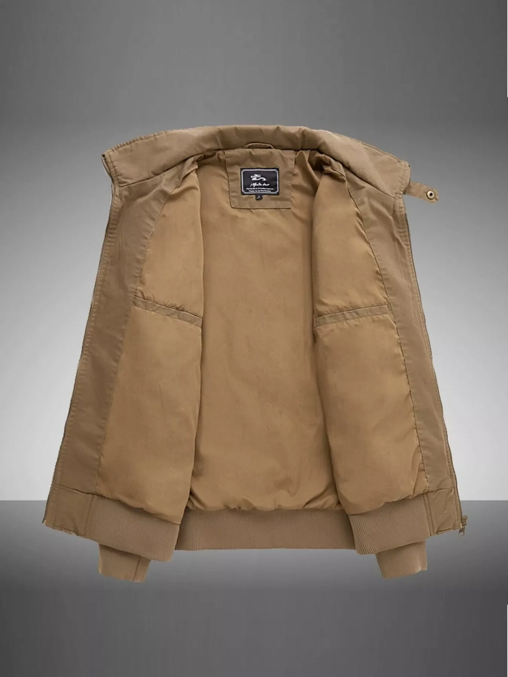 Men's Plus Size Casual Zip Up Bomber Jacket