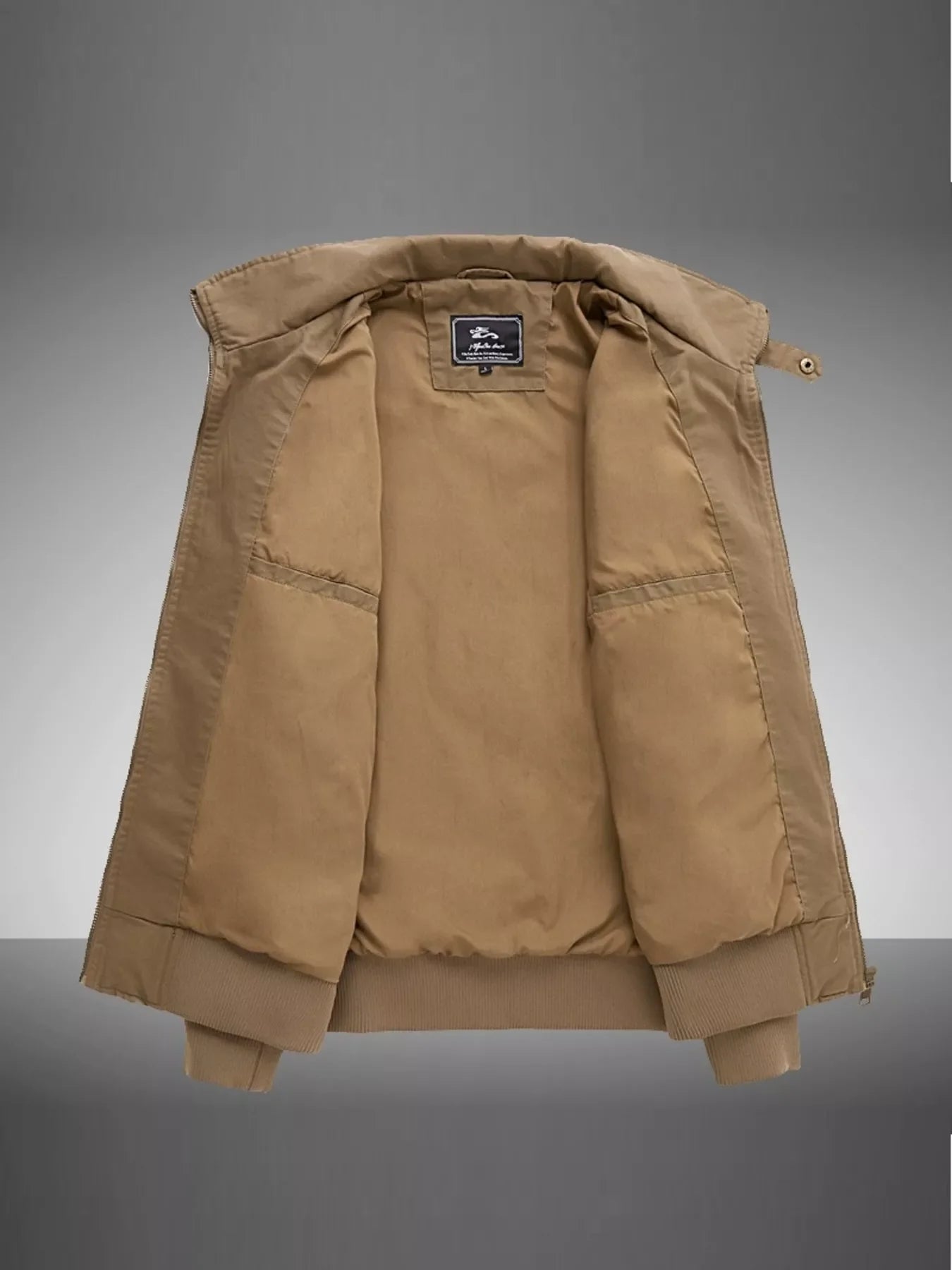 Men's Plus Size Casual Zip Up Bomber Jacket