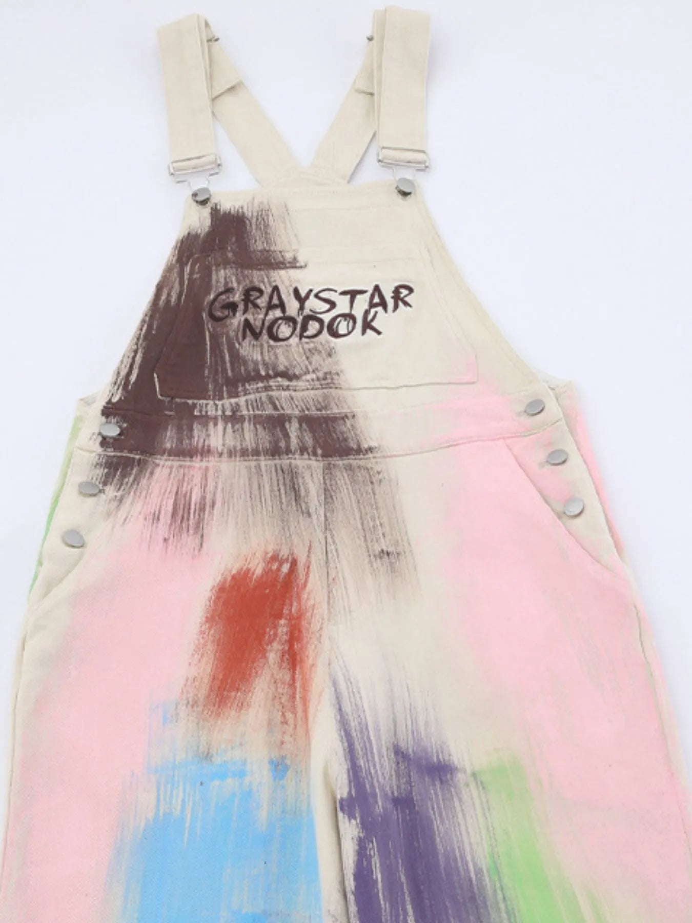 Colorful Wide Leg Overalls