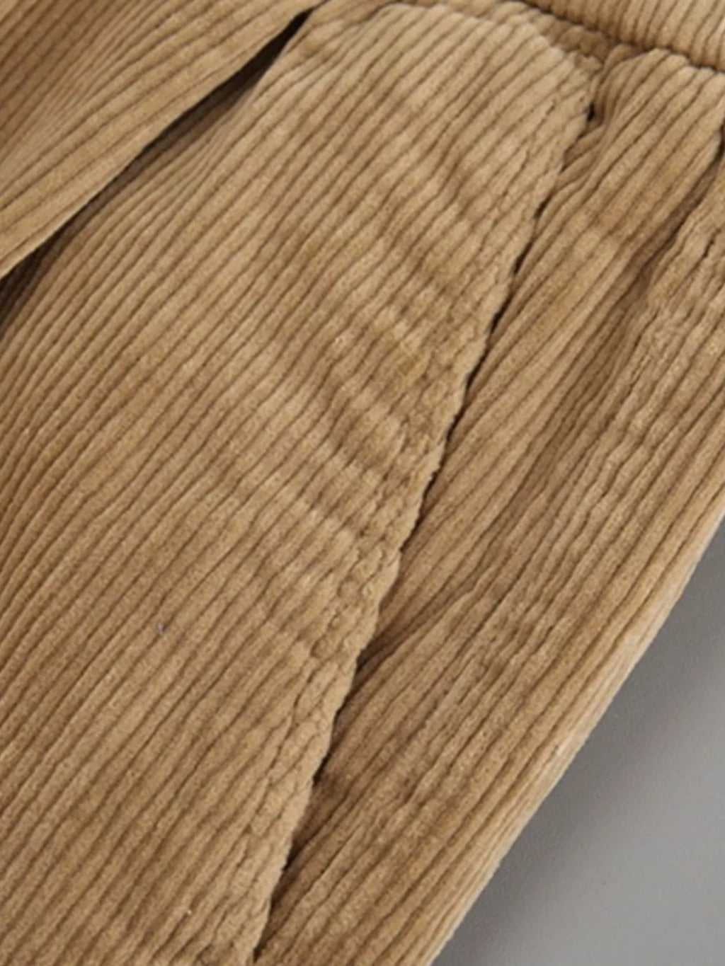 Men's Plus Size Corduroy Pleated Casual Pants