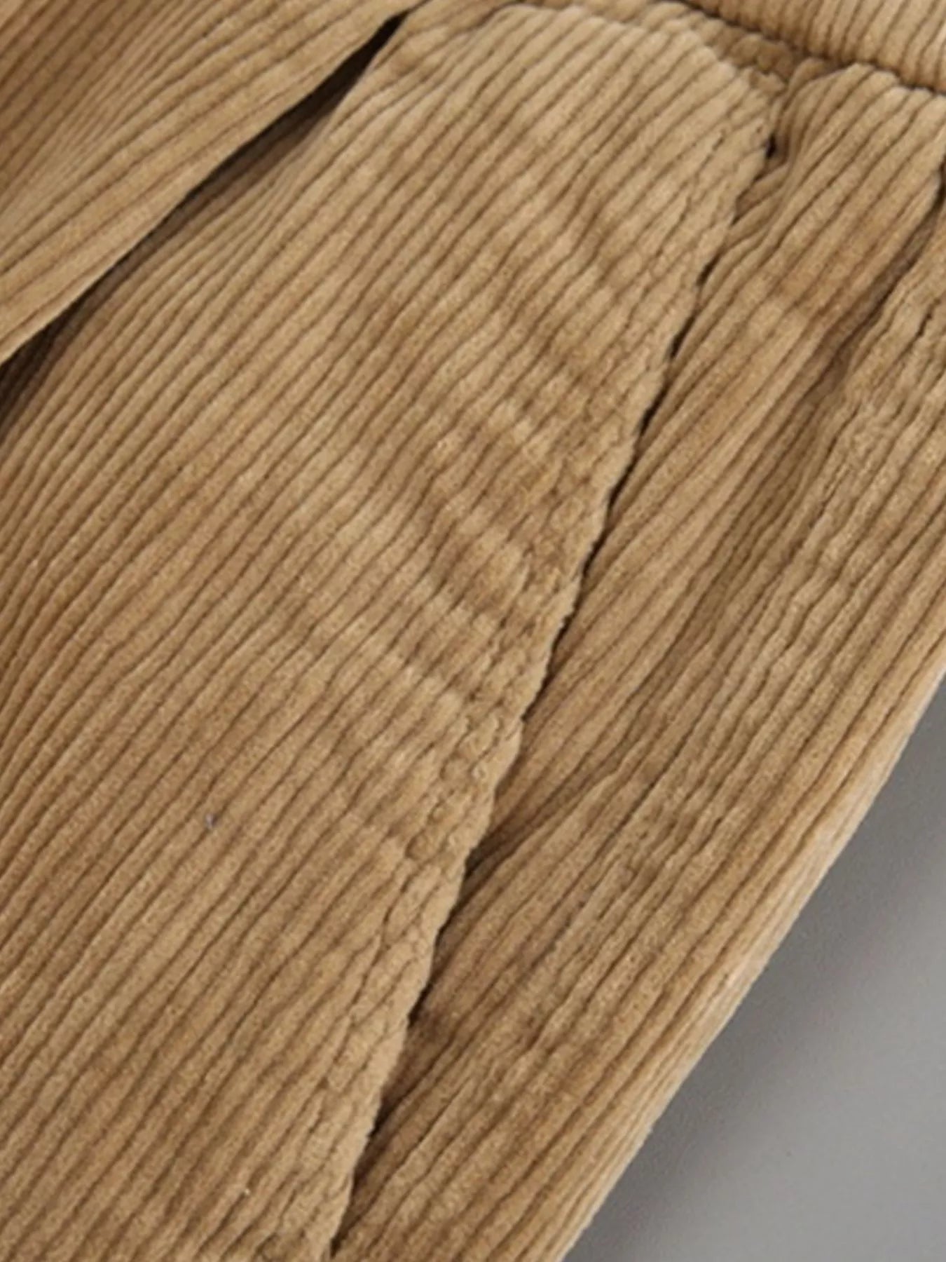 Men's Plus Size Corduroy Pleated Casual Pants
