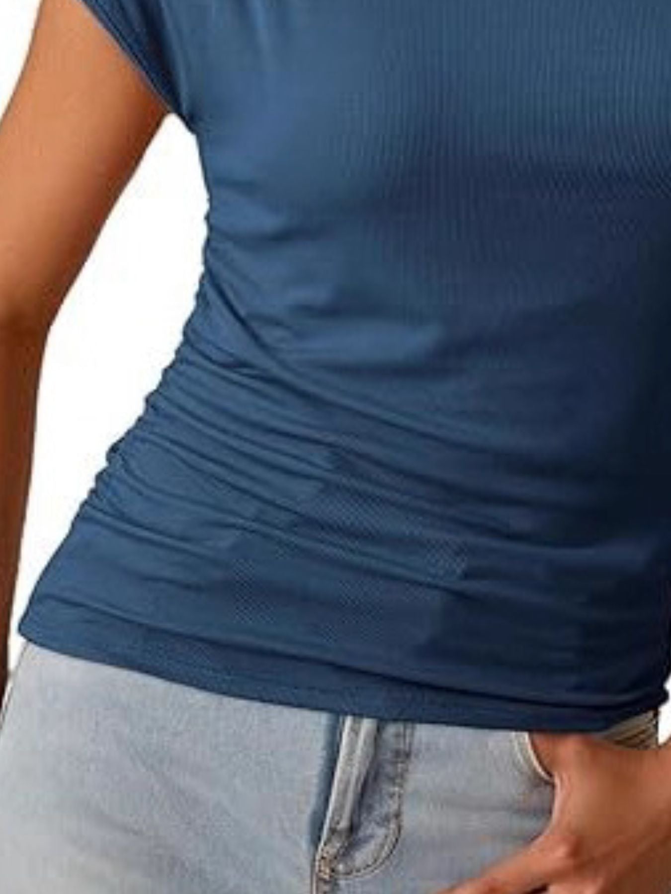 One-Shoulder Ruched Blouse