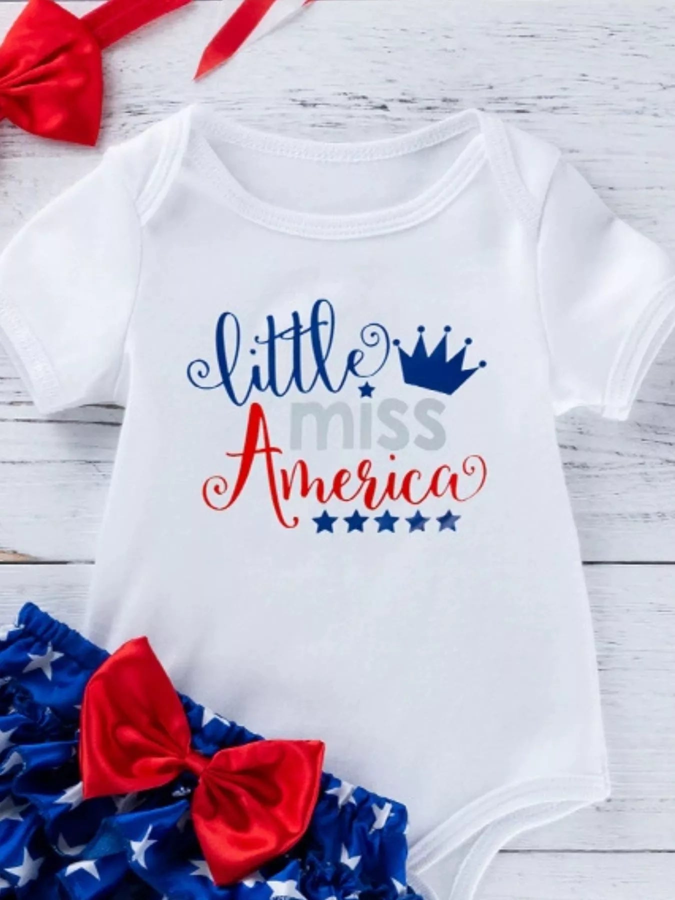 Children's Little Miss America Patriotic Outfit Set