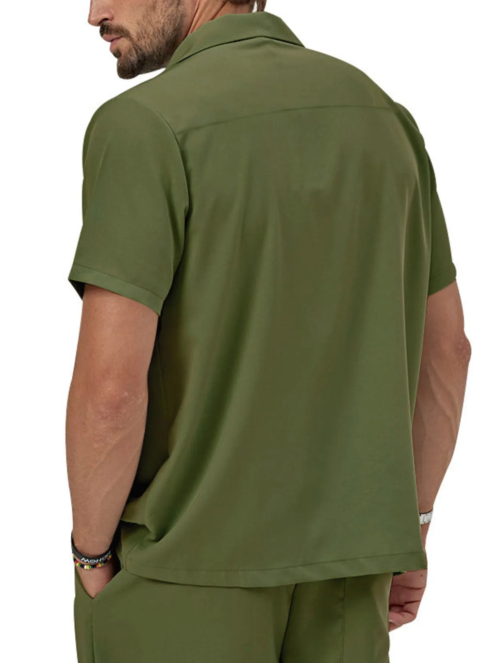 Men's Plus Size Button Up Short Sleeve Shirt and Shorts Set