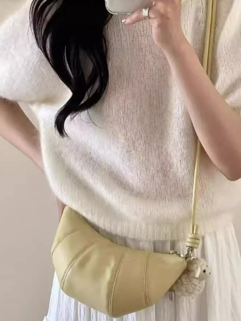Croissant Shaped Crossbody Bag