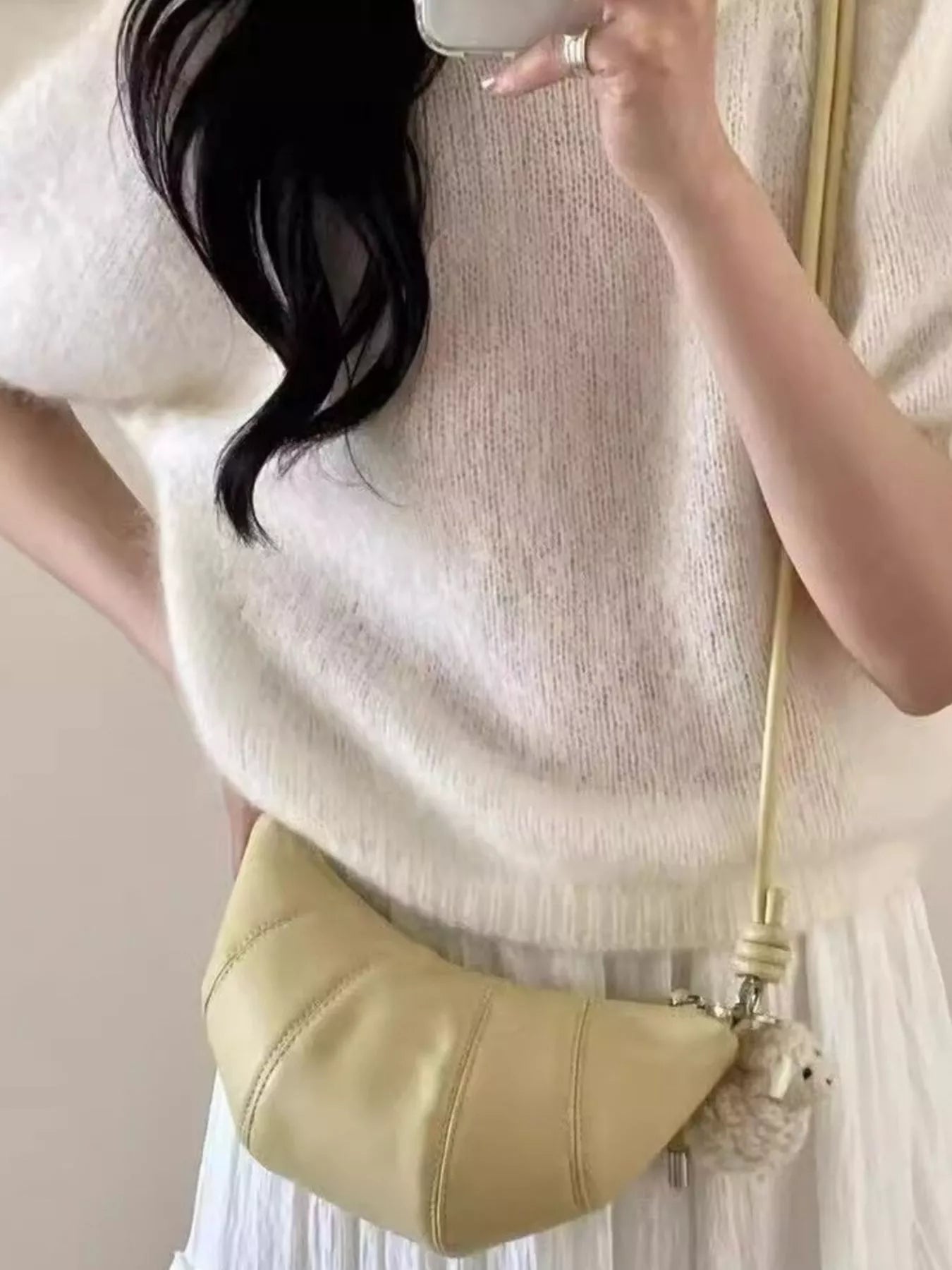 Croissant Shaped Crossbody Bag