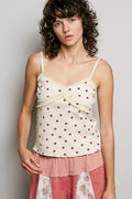 POL Star Printed Lightweight Ribbed Knit Cami