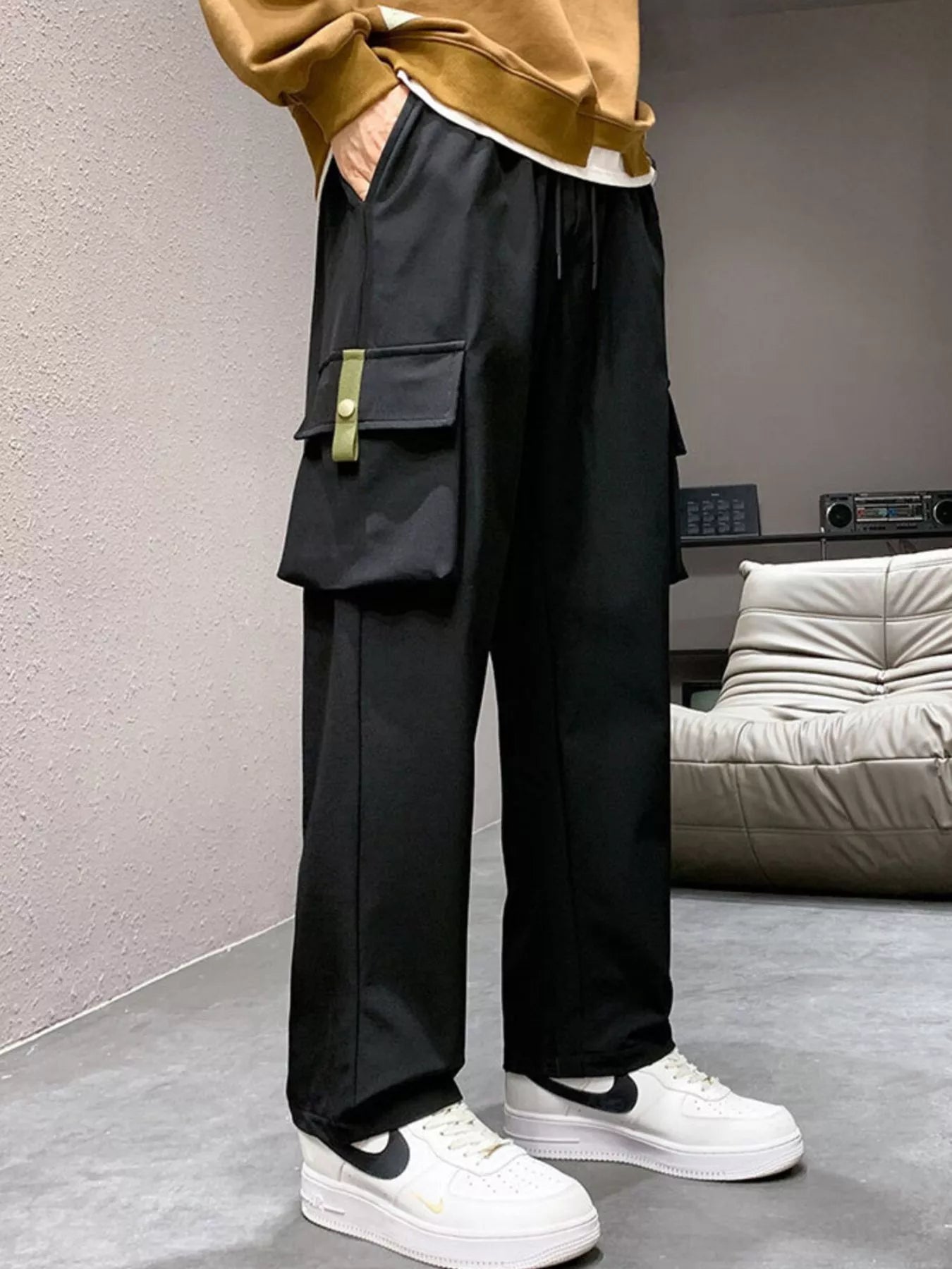 Men's Plus Size Wide Leg Cargo Pants