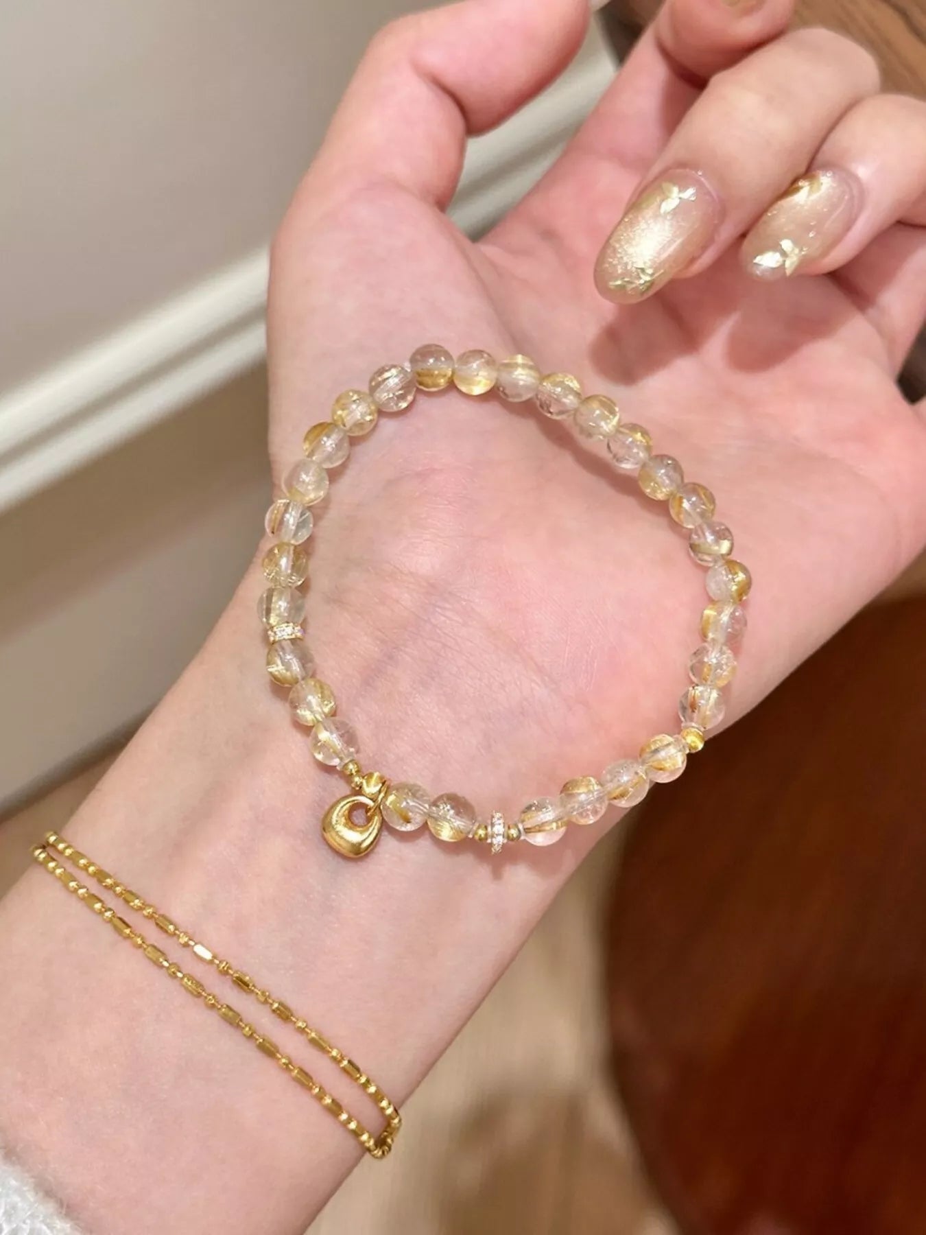 Beaded Bracelet with Charm