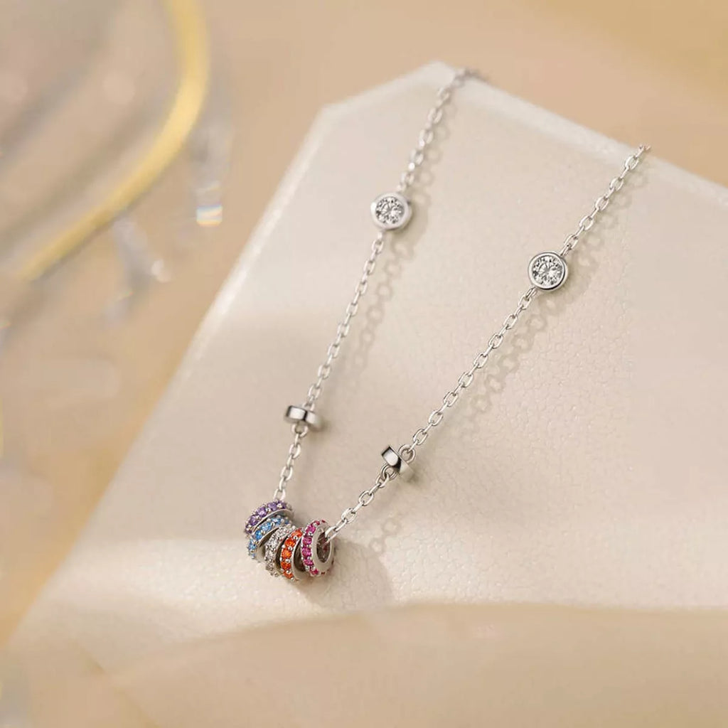 925 Sterling Silver Zircon Pendant Necklace