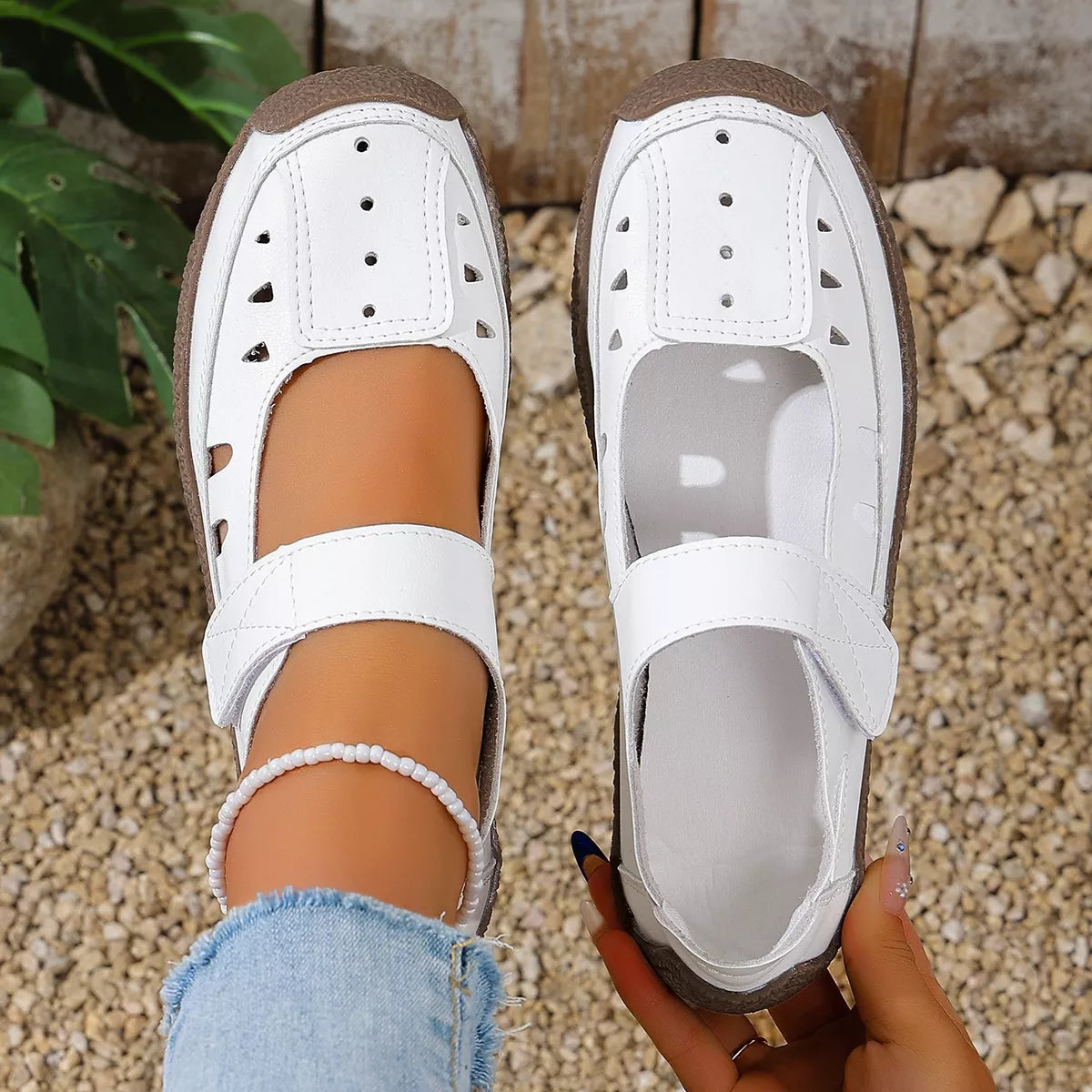 Round Toe Platform Slip-Ons