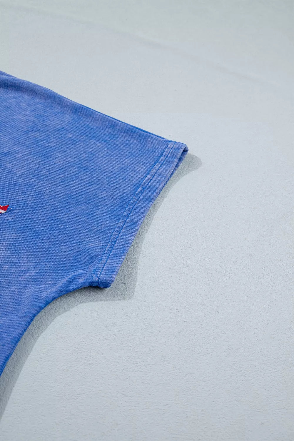 Patriot Star Patched Notched Neck Mineral Washed Tee